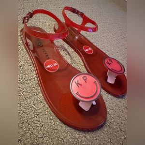 Katy Perry Women's The Geli Flat Sandal - RED